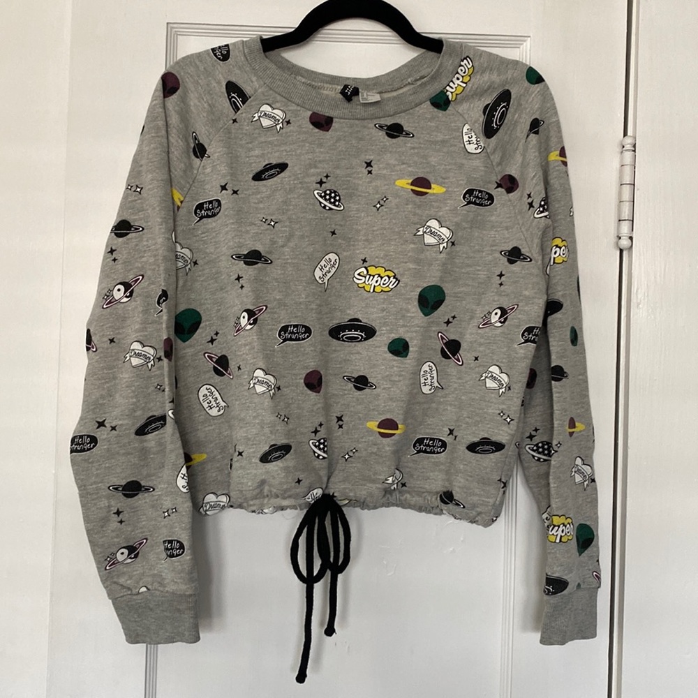 Lightweight cropped sweatshirt